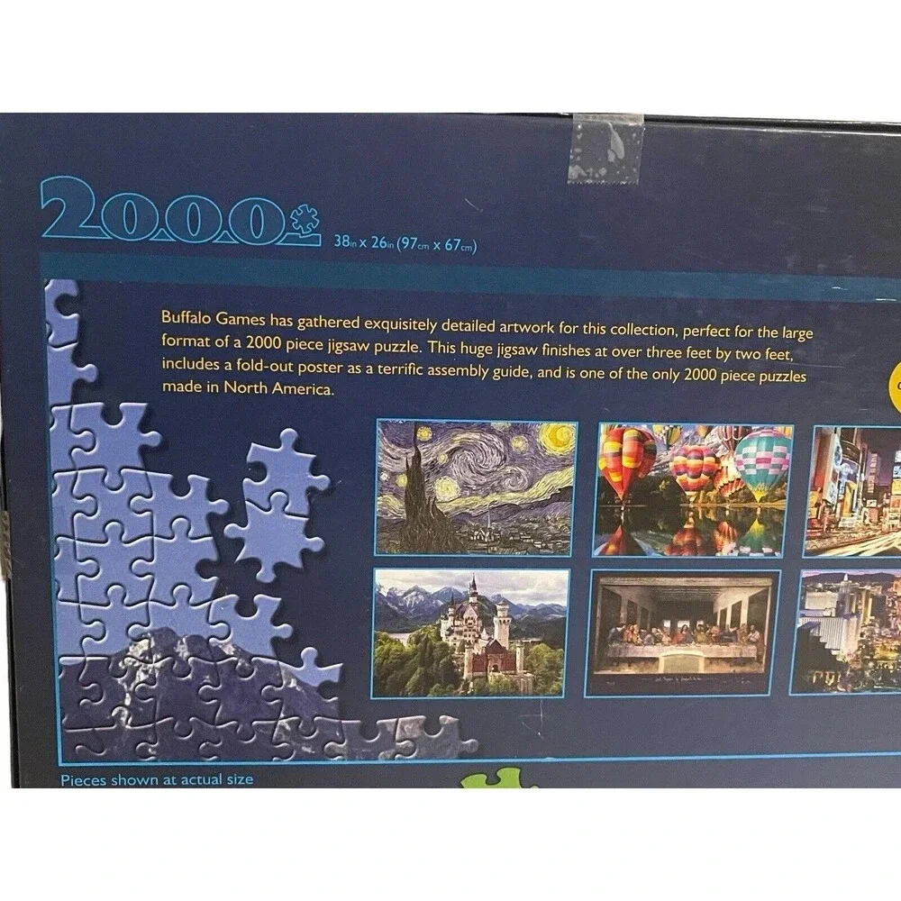 2000pc THE STARRY NIGHT JIGSAW PUZZLE Vincent Van Gogh Buffalo Games Complete